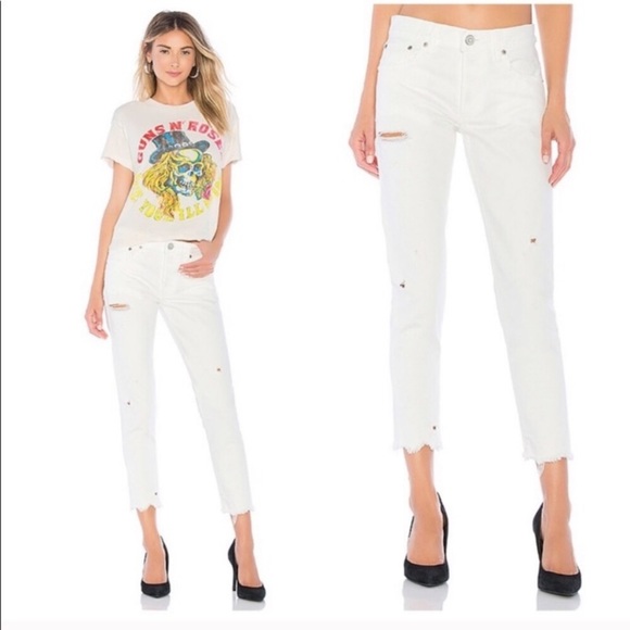 Moussy Vintage Kelley Distressed Tapered Jeans 25